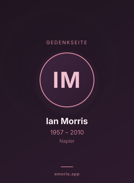 Gedenkportrait von Ian Morris