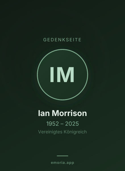 Gedenkportrait von Ian Morrison