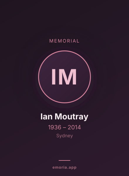 Memorial portrait of Ian Moutray