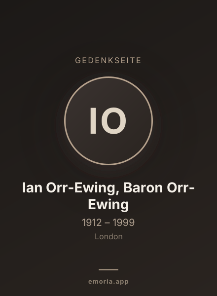 Gedenkportrait von Ian Orr-Ewing, Baron Orr-Ewing