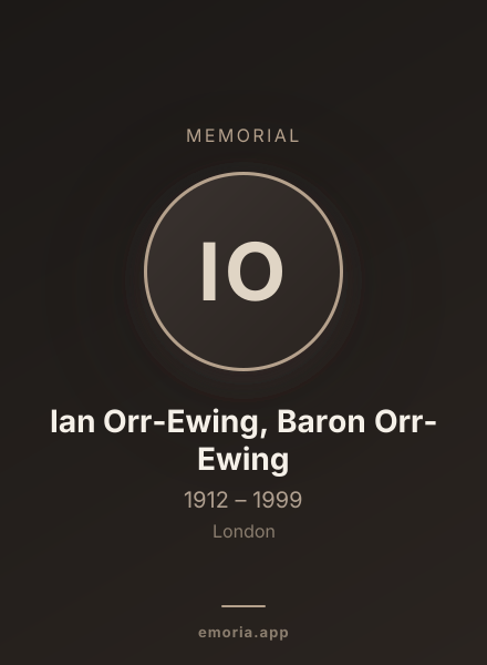 Memorial portrait of Ian Orr-Ewing, Baron Orr-Ewing