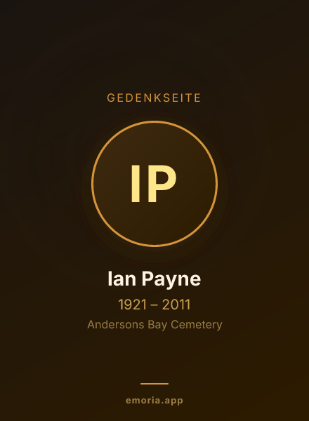 Gedenkportrait von Ian Payne