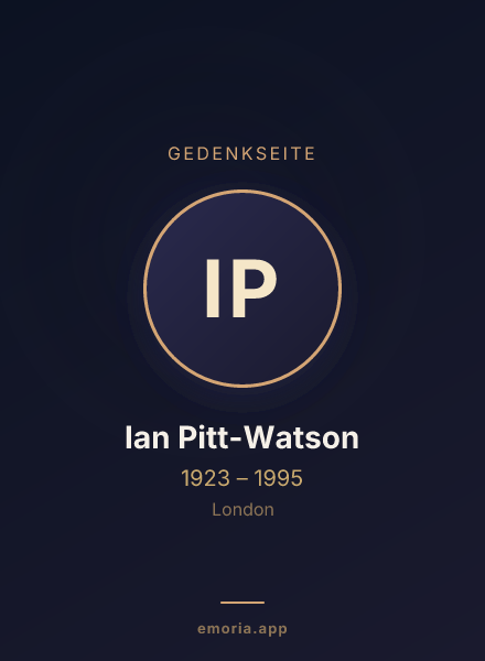 Gedenkportrait von Ian Pitt-Watson