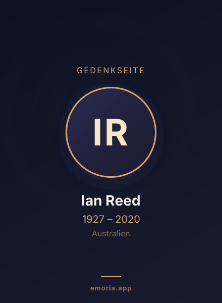 Gedenkportrait von Ian Reed