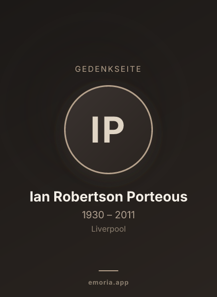 Gedenkportrait von Ian Robertson Porteous