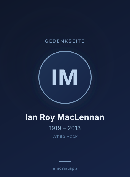 Gedenkportrait von Ian Roy MacLennan