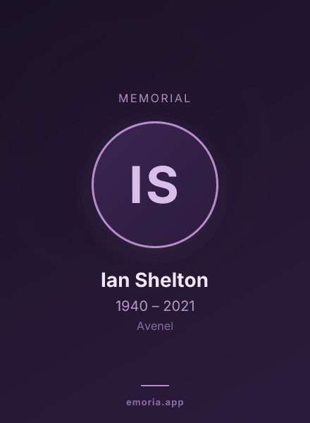 Memorial portrait of Ian Shelton