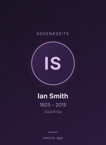 Gedenkportrait von Ian Smith