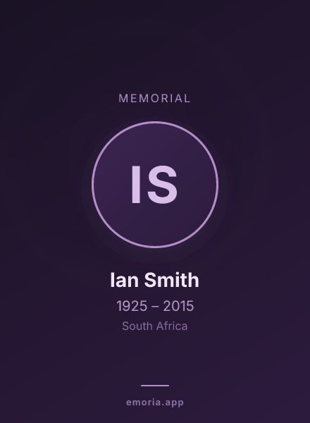 Memorial portrait of Ian Smith