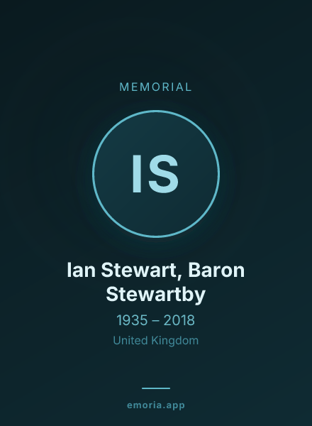 Memorial portrait of Ian Stewart, Baron Stewartby