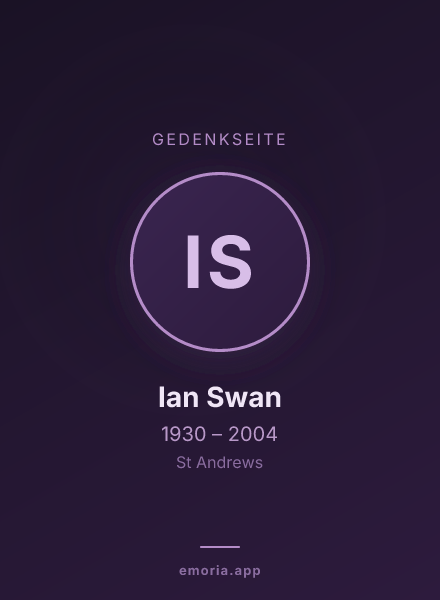 Gedenkportrait von Ian Swan