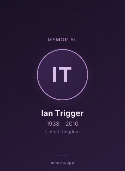Memorial portrait of Ian Trigger
