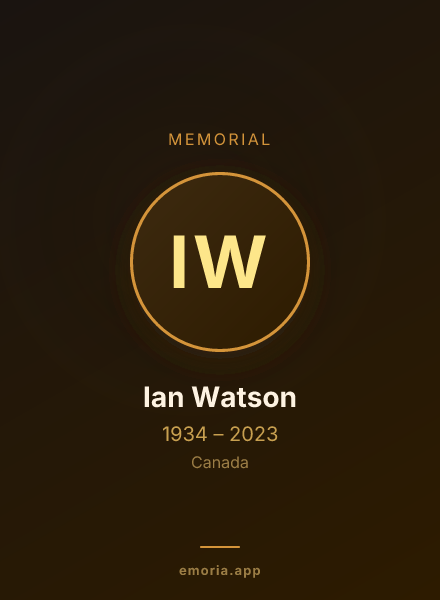 Memorial portrait of Ian Watson