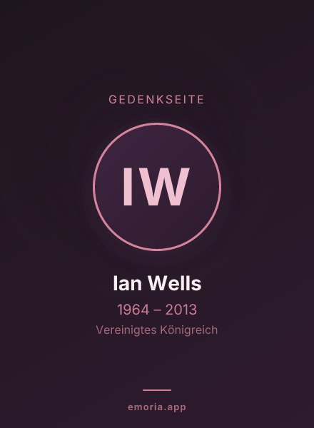 Gedenkportrait von Ian Wells