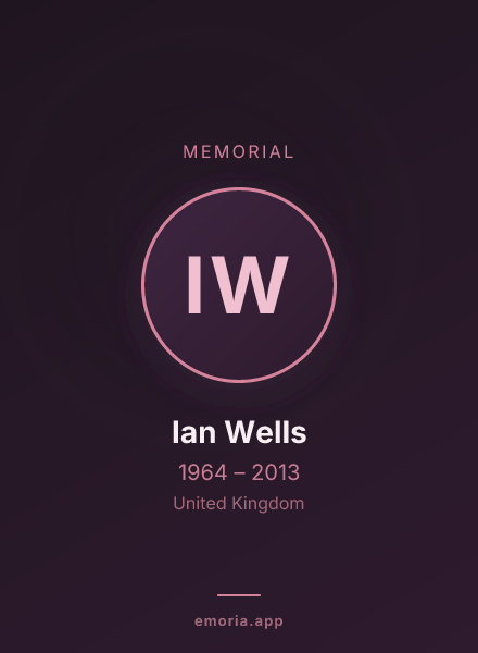 Memorial portrait of Ian Wells