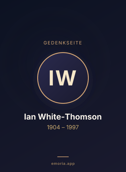 Gedenkportrait von Ian White-Thomson