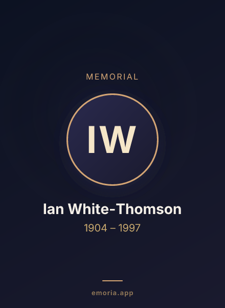 Memorial portrait of Ian White-Thomson
