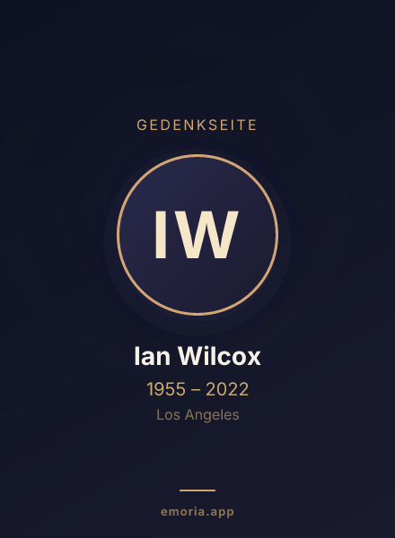Gedenkportrait von Ian Wilcox