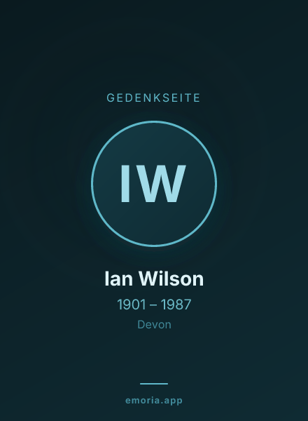 Gedenkportrait von Ian Wilson