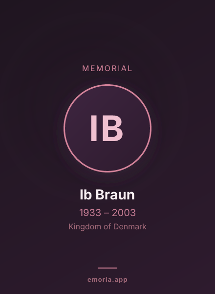 Memorial portrait of Ib Braun