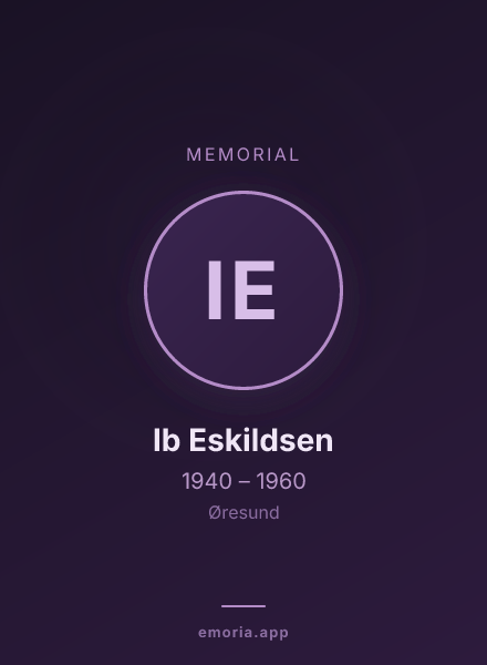 Memorial portrait of Ib Eskildsen