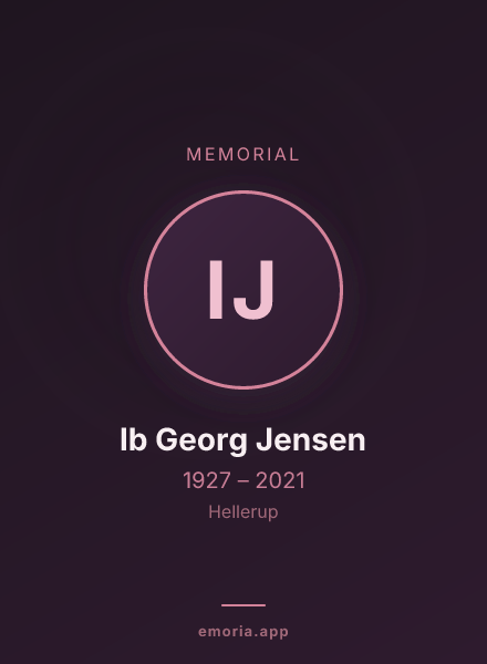 Memorial portrait of Ib Georg Jensen