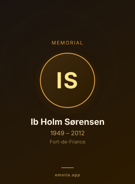 Memorial portrait of Ib Holm Sørensen
