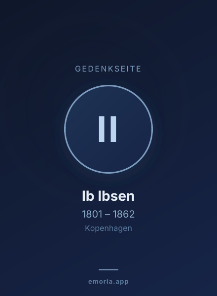 Gedenkportrait von Ib Ibsen