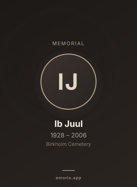 Memorial portrait of Ib Juul
