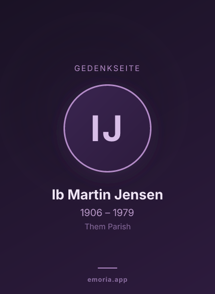 Gedenkportrait von Ib Martin Jensen