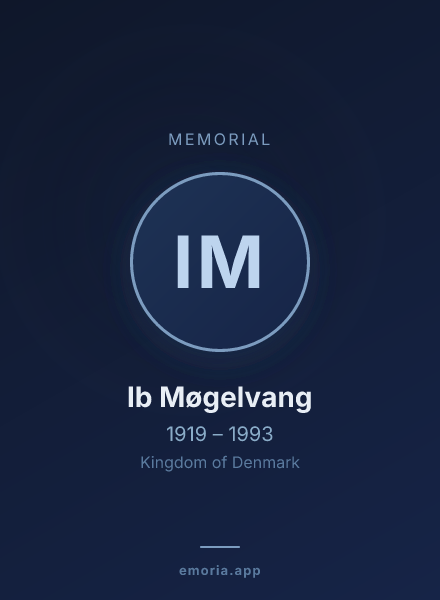 Memorial portrait of Ib Møgelvang
