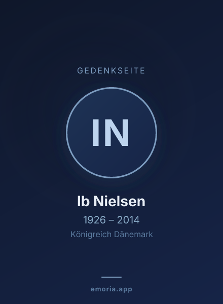 Gedenkportrait von Ib Nielsen