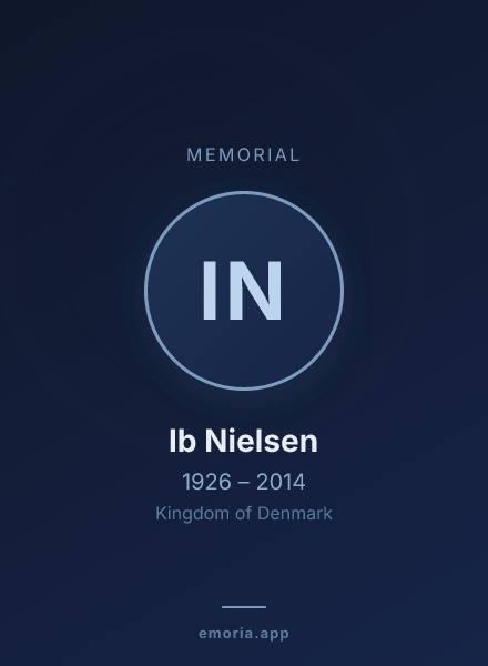 Memorial portrait of Ib Nielsen