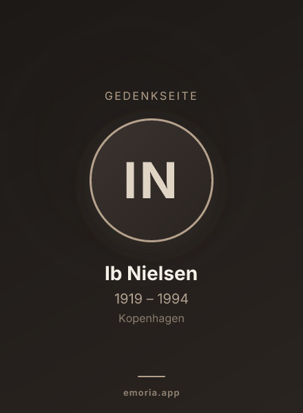 Gedenkportrait von Ib Nielsen