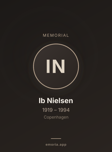 Memorial portrait of Ib Nielsen