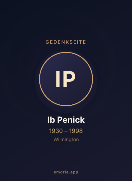 Gedenkportrait von Ib Penick