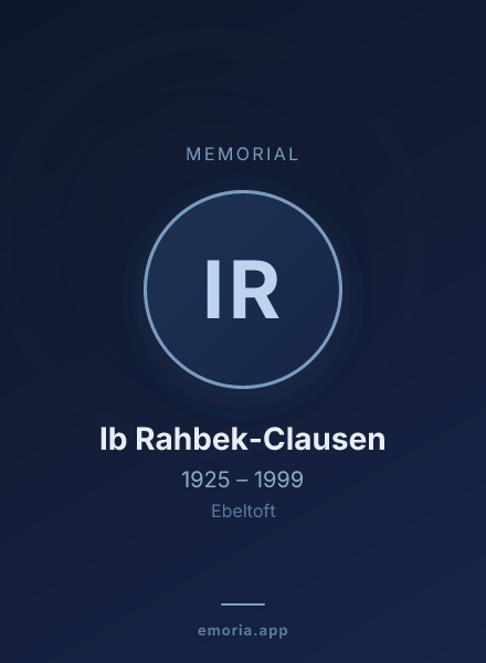 Memorial portrait of Ib Rahbek-Clausen