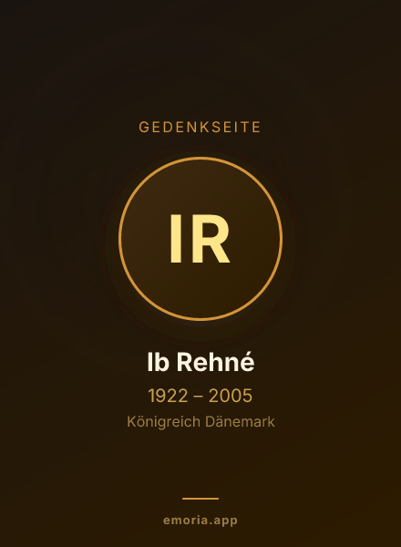 Gedenkportrait von Ib Rehné