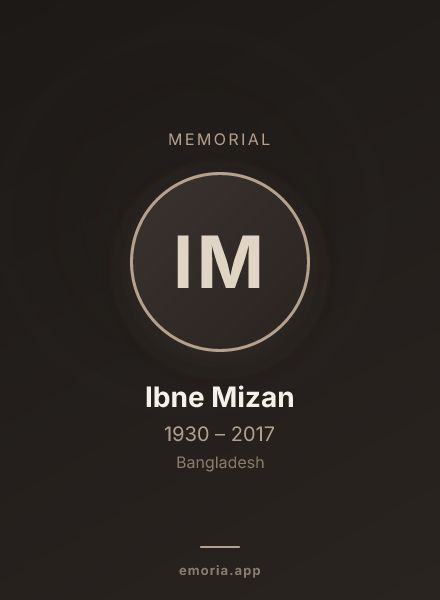 Memorial portrait of Ibne Mizan