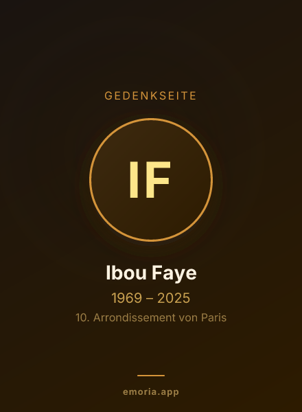 Gedenkportrait von Ibou Faye