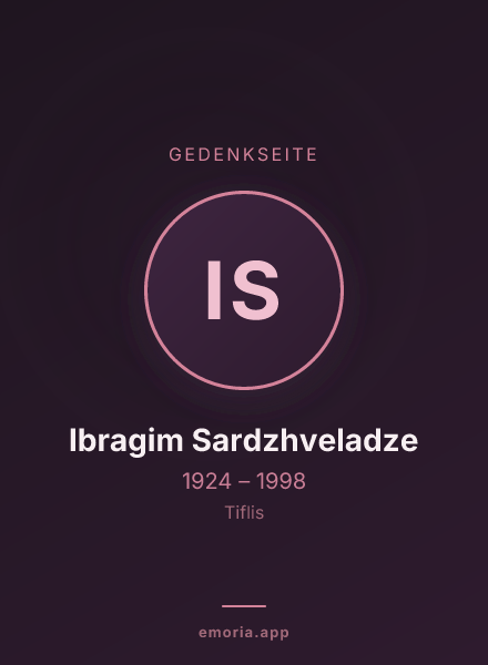 Gedenkportrait von Ibragim Sardzhveladze