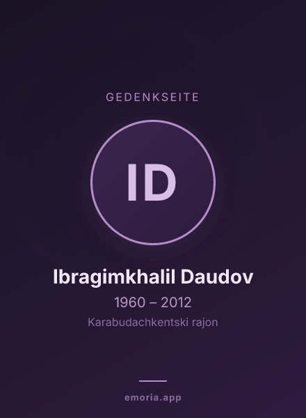 Gedenkportrait von Ibragimkhalil Daudov