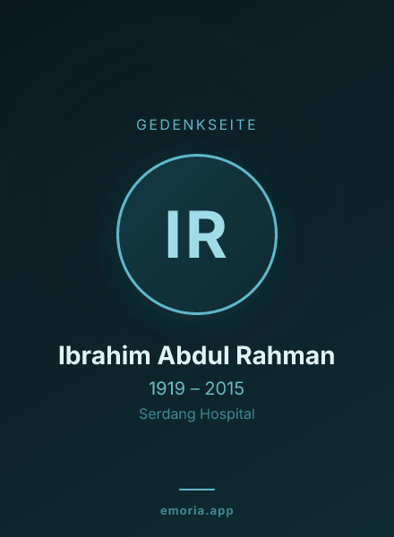 Gedenkportrait von Ibrahim Abdul Rahman