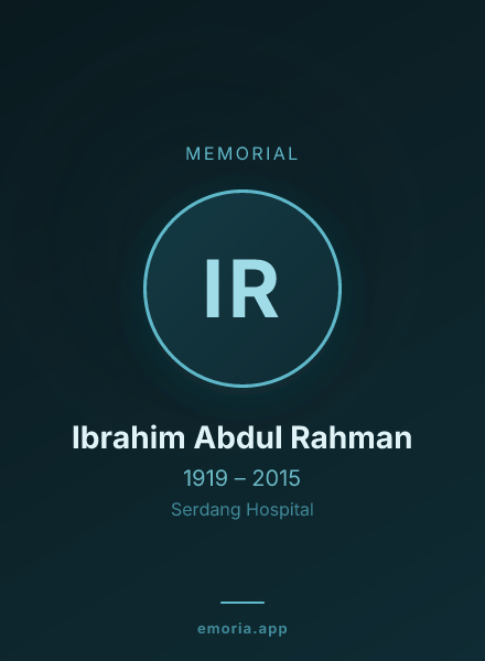 Memorial portrait of Ibrahim Abdul Rahman