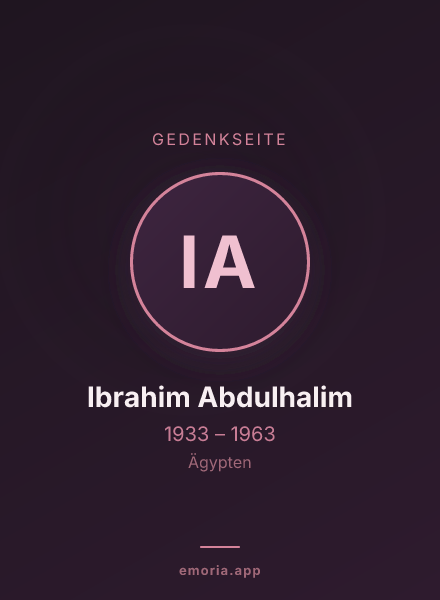 Gedenkportrait von Ibrahim Abdulhalim