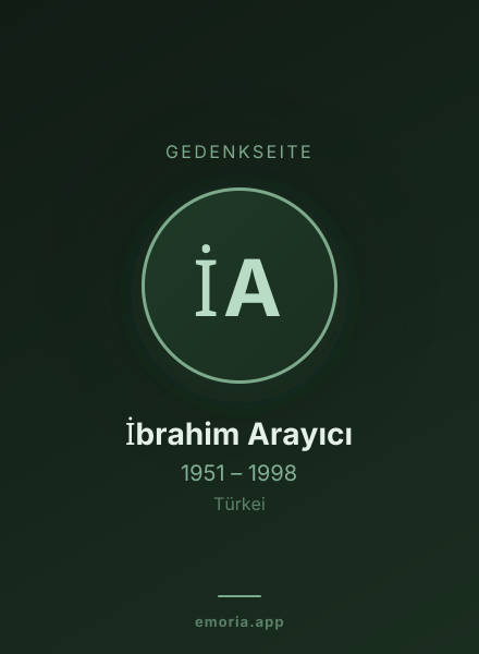 Gedenkportrait von İbrahim Arayıcı