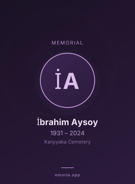 Memorial portrait of İbrahim Aysoy