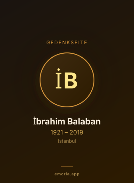 Gedenkportrait von İbrahim Balaban