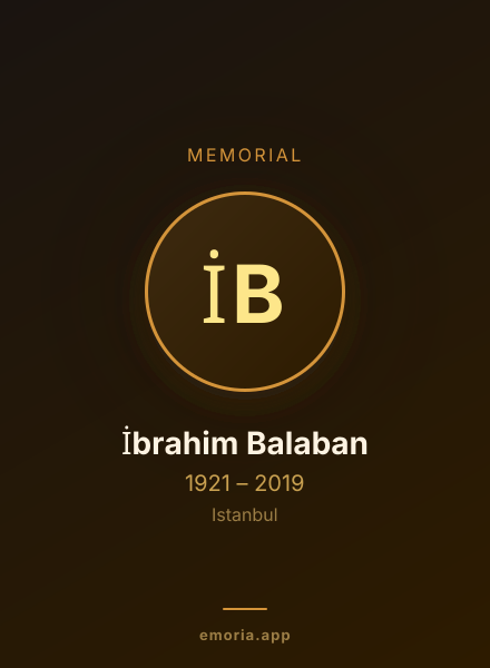 Memorial portrait of İbrahim Balaban