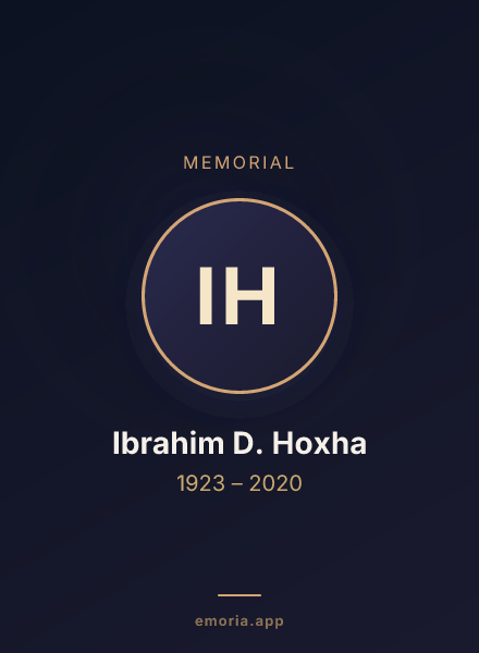 Memorial portrait of Ibrahim D. Hoxha